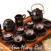 Bộ ấm chén men hoả biến gốm bát tràng