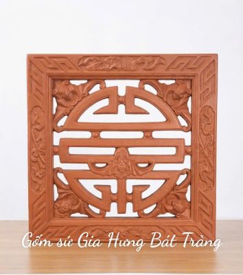 Gạch gốm chữ thọ vuông 50cm 60cm