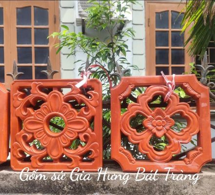 Gạch gốm bát tràng,gạch hoa cúc