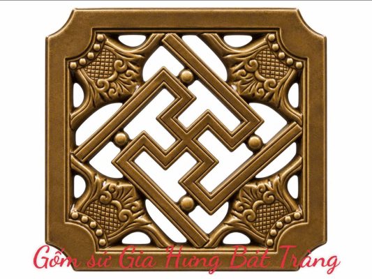 Gạch thông gió gốm bát tràng gạch chữ vạn