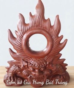 Rồng Chầu Mặt Nguyệt Gốm Đất Đỏ dài 1m25