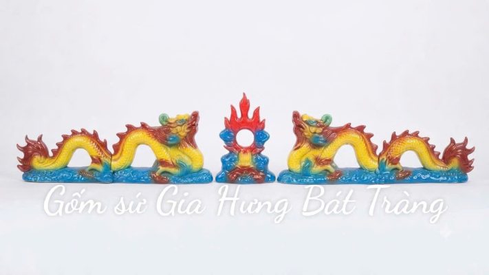 Rồng Chầu Mặt Nguyệt Gốm Bát Tràng
