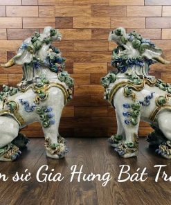 Tượng nghê gốm bát tràng cao 70cm