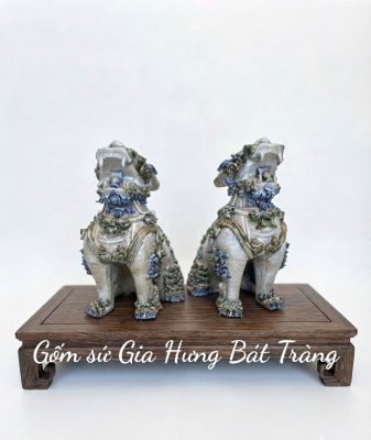 Tượng nghê gốm bát tràng cao 70cm