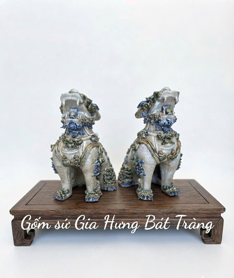 Tượng nghê gốm bát tràng cao 70cm Tượng nghê gốm bát tràng cao 70cm